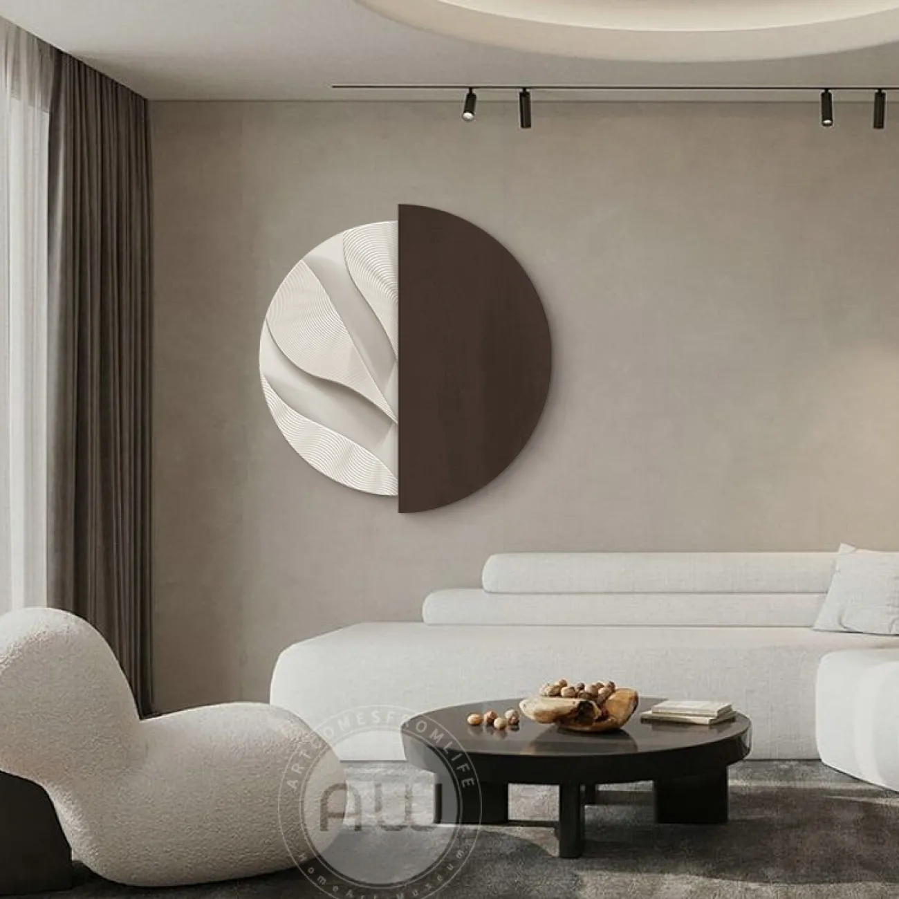 Трёхмерный настенный декор в стиле Ваби-саби AW 37484-29