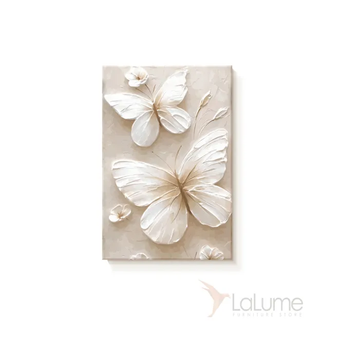 3D картина бабочки в кремовом стиле AW 37485-29