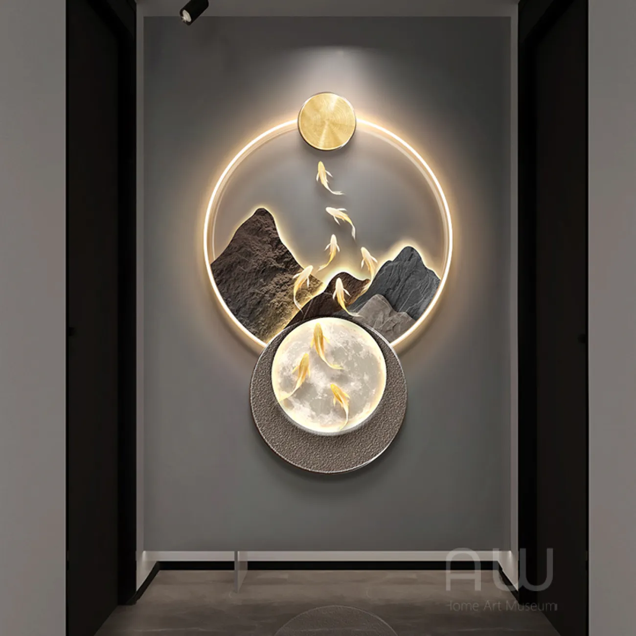 Трёхмерный настенный декор рыбки AW 37490-29