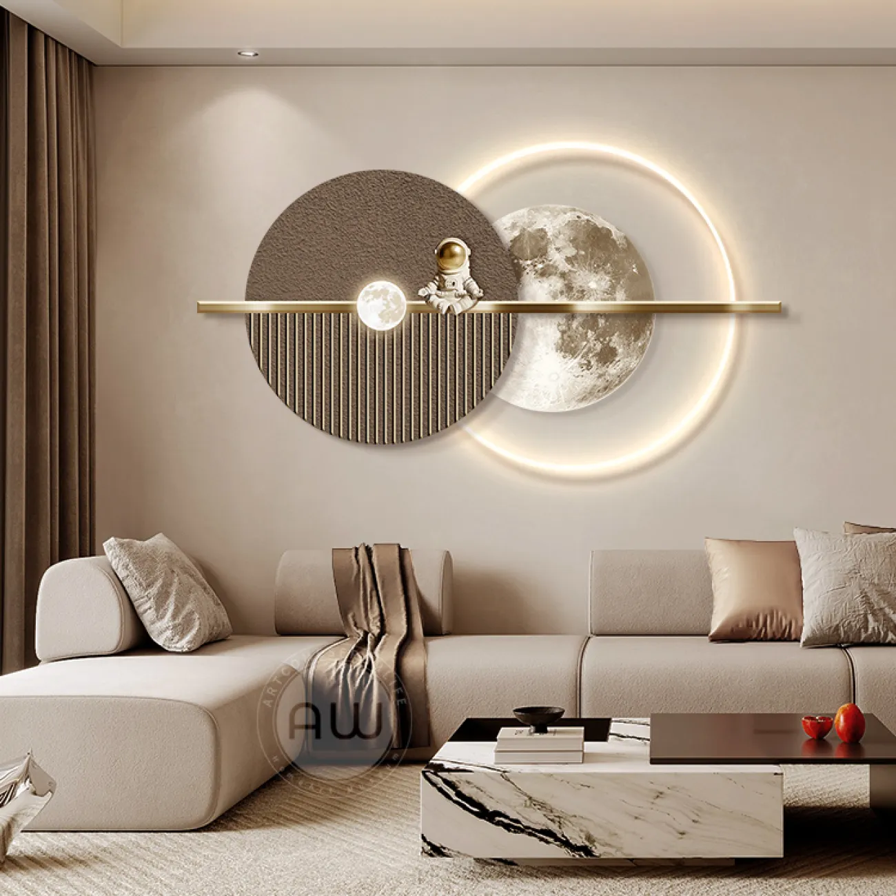 Трёхмерный настенный декор с подсветкой  AW 37491-29