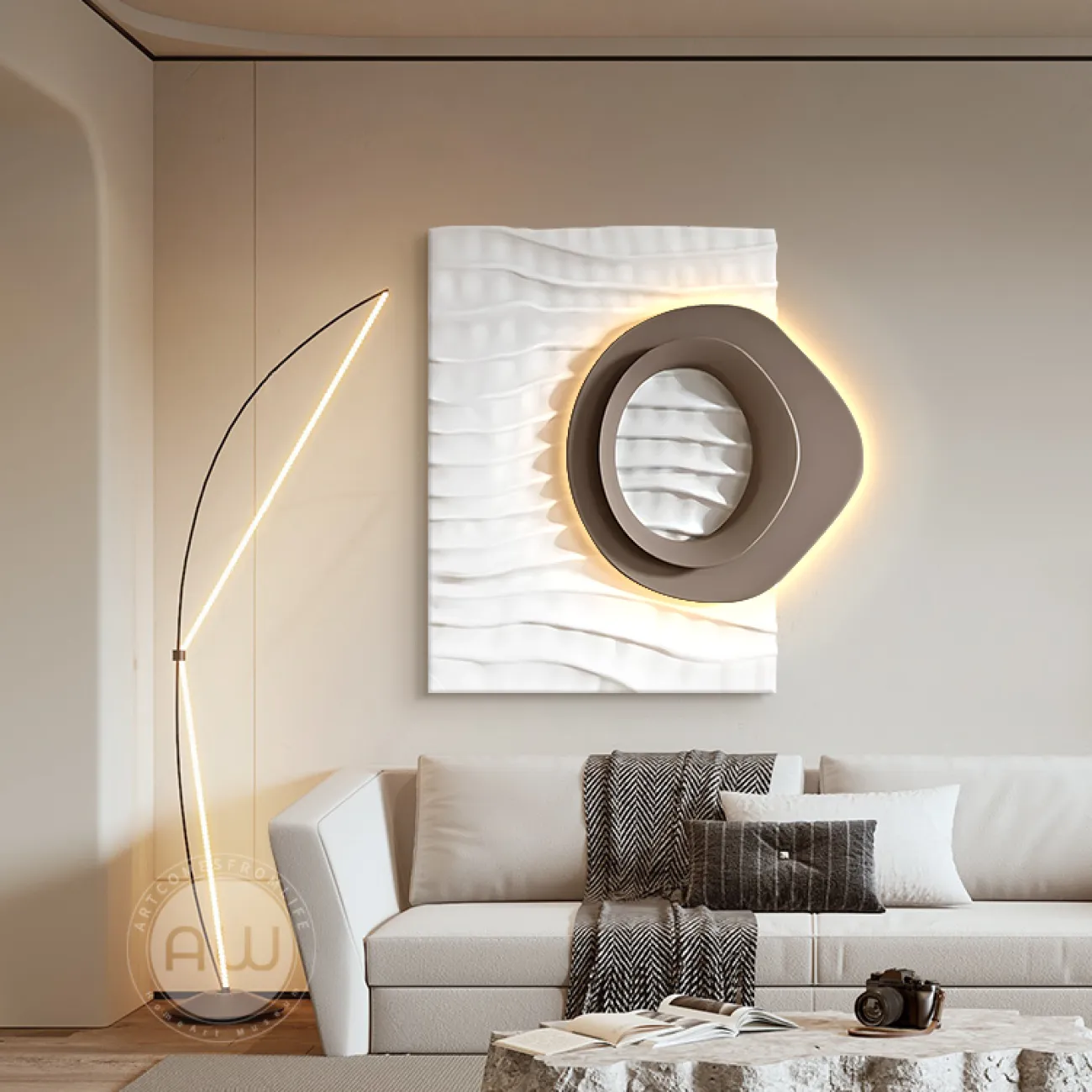 Трёхмерный настенный декор в стиле Ваби-саби AW 37492-29