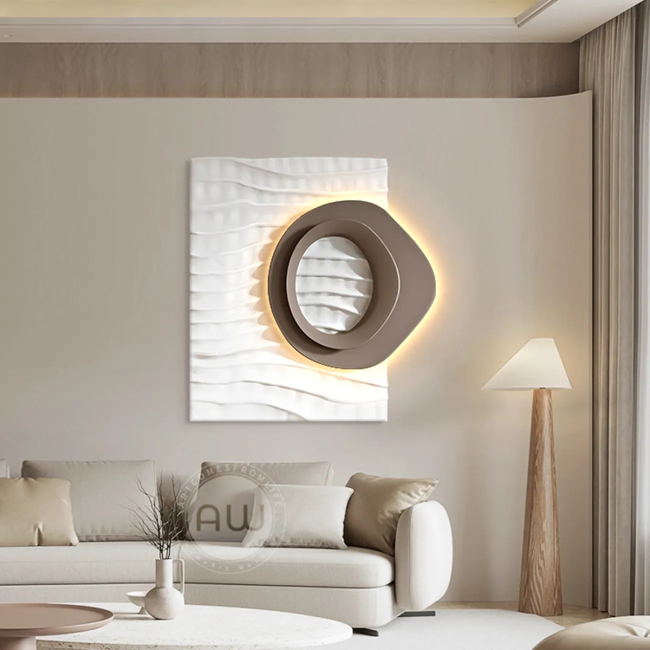 Трёхмерный настенный декор в стиле Ваби-саби AW 37492-29