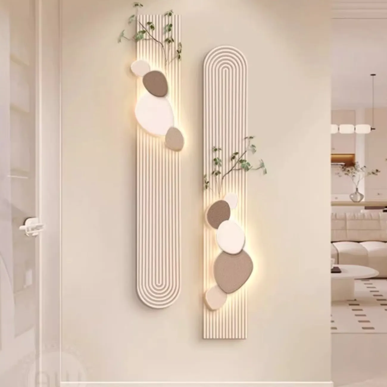 Трёхмерный настенный декор в кремовом стиле AW 37493-29