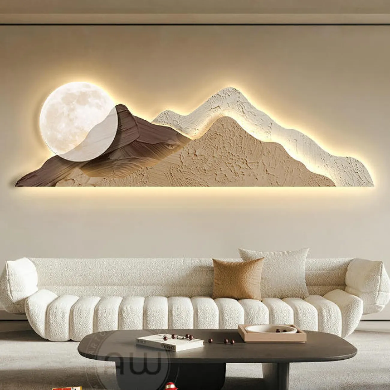 Трёхмерный настенный декор с подсветкой горы AW 37495-29