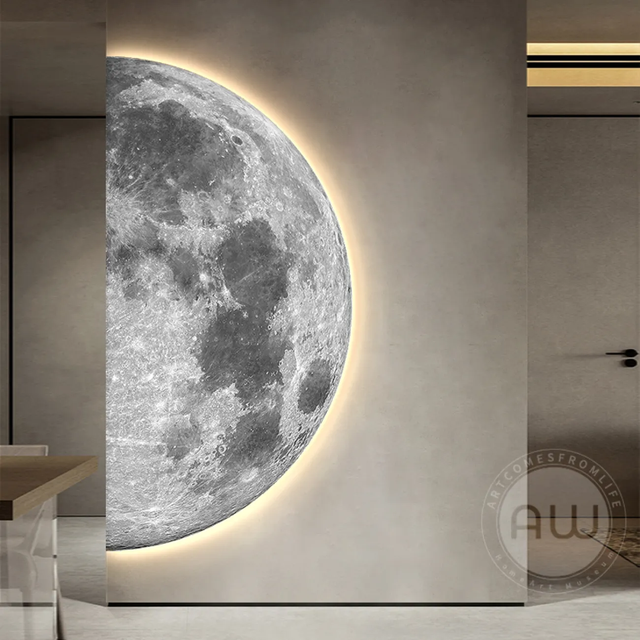 Настенный декор текстурная луна с подсветкой AW 37498-29 Настенный декор текстурная луна с подсветкой AW 37498-29