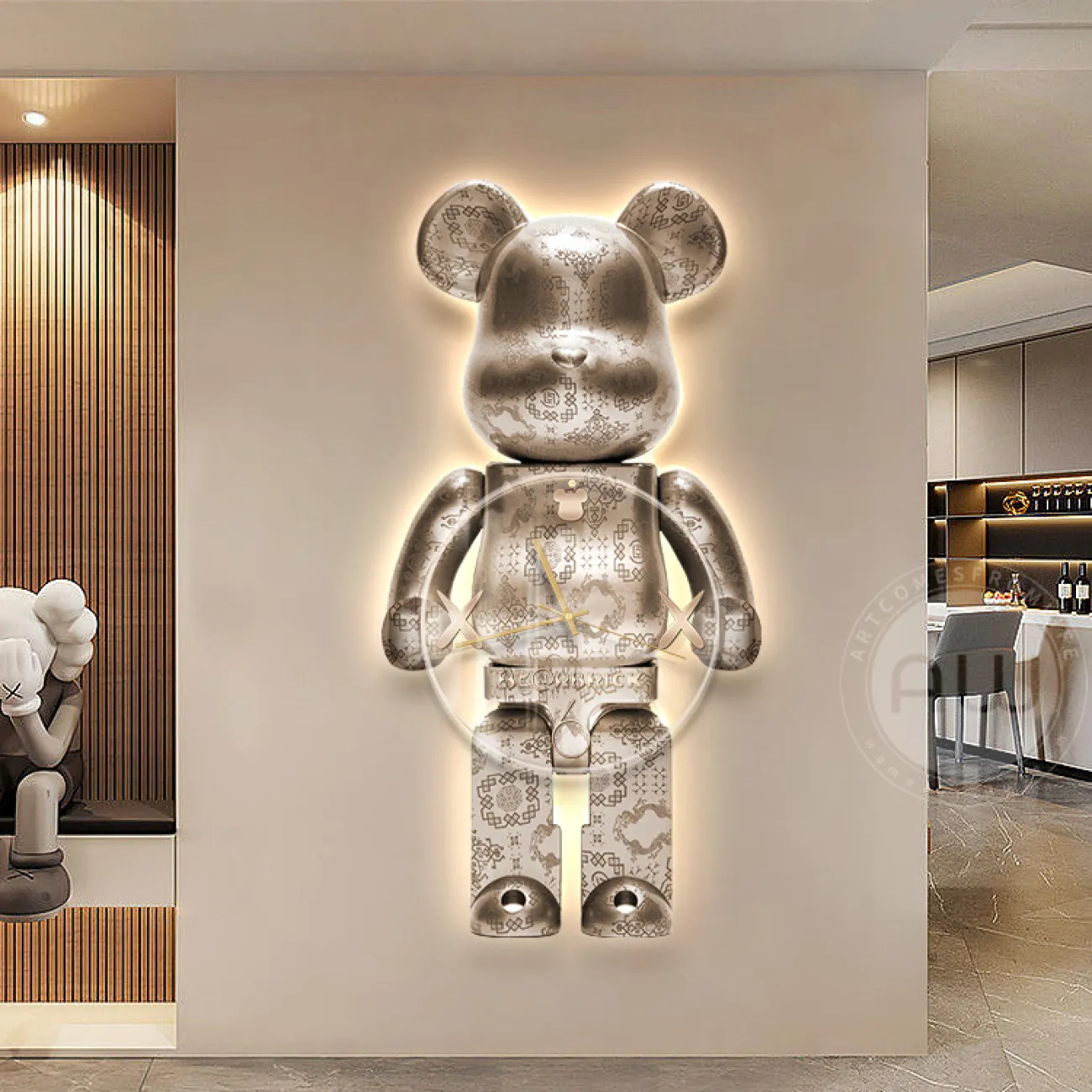 Настенные часы в виде мишки  AW 37500-29