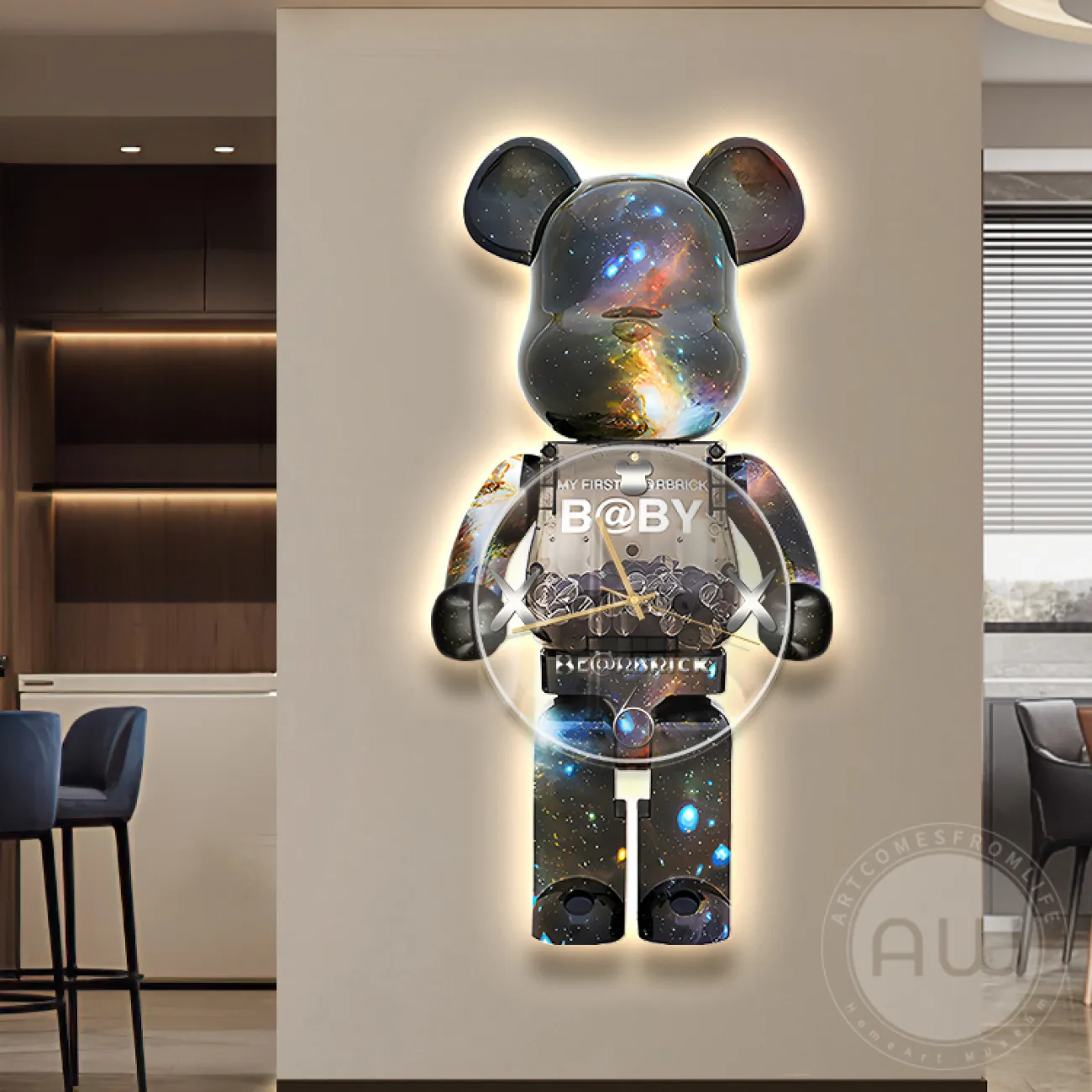 Настенные часы в виде мишки  AW 37500-29