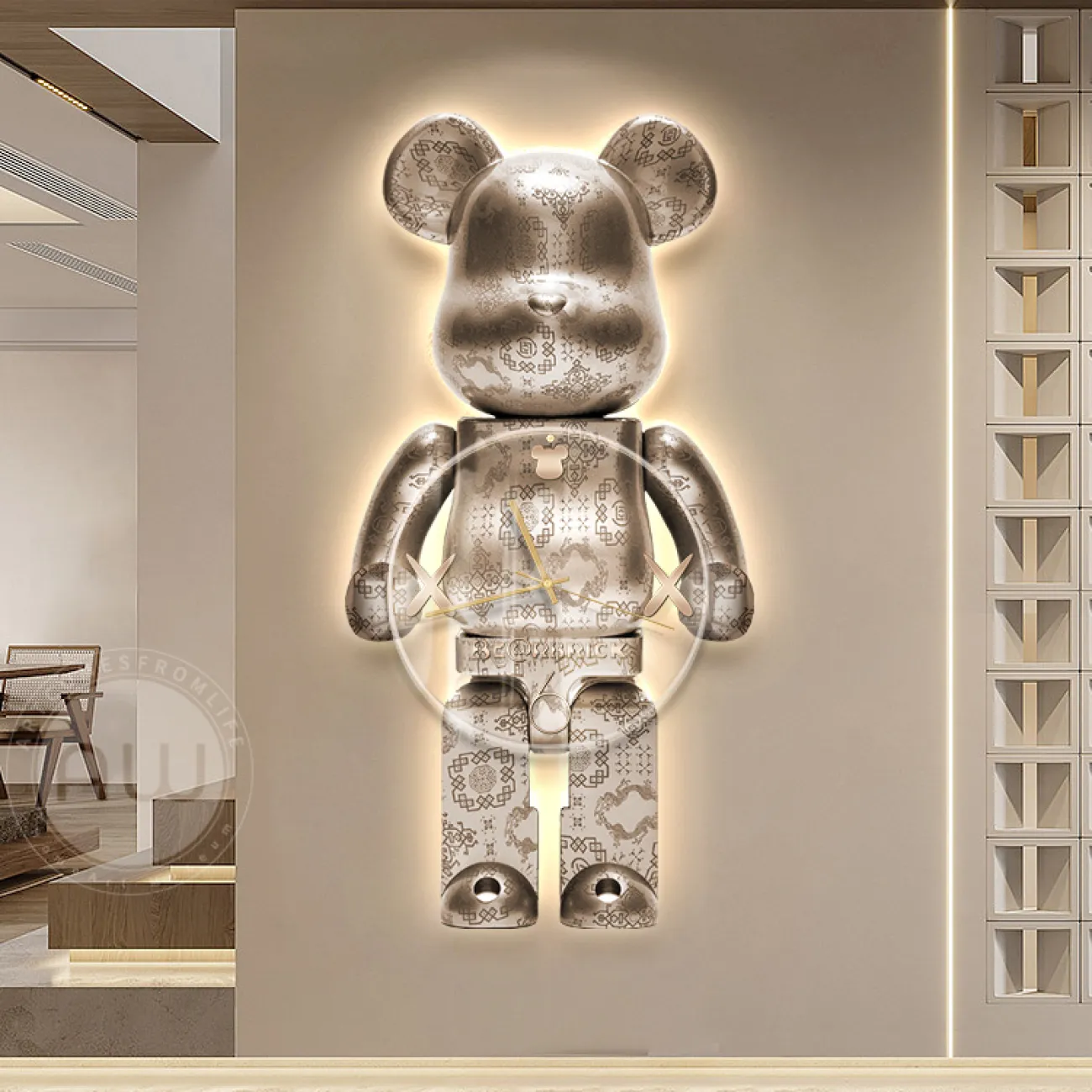 Настенные часы в виде мишки  AW 37500-29