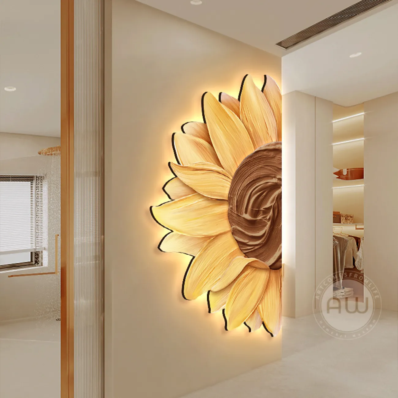 Текстурный настенный декор с подсветкой AW 37503-29