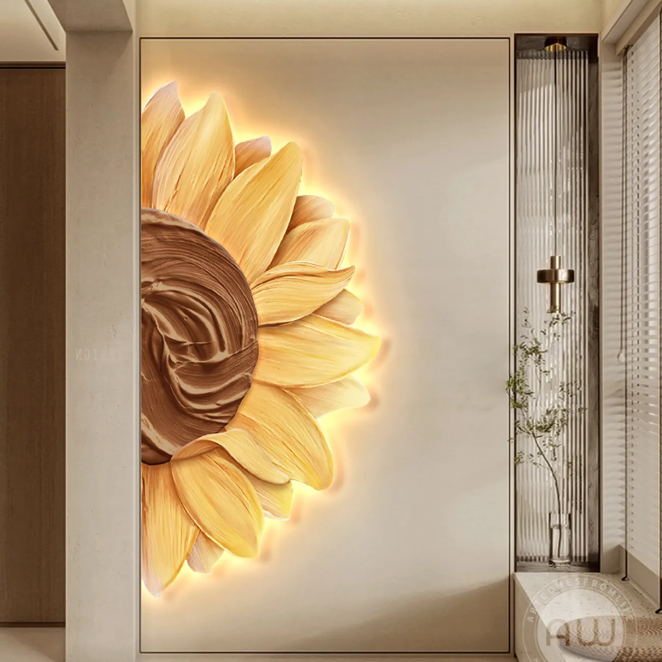 Текстурный настенный декор с подсветкой AW 37503-29