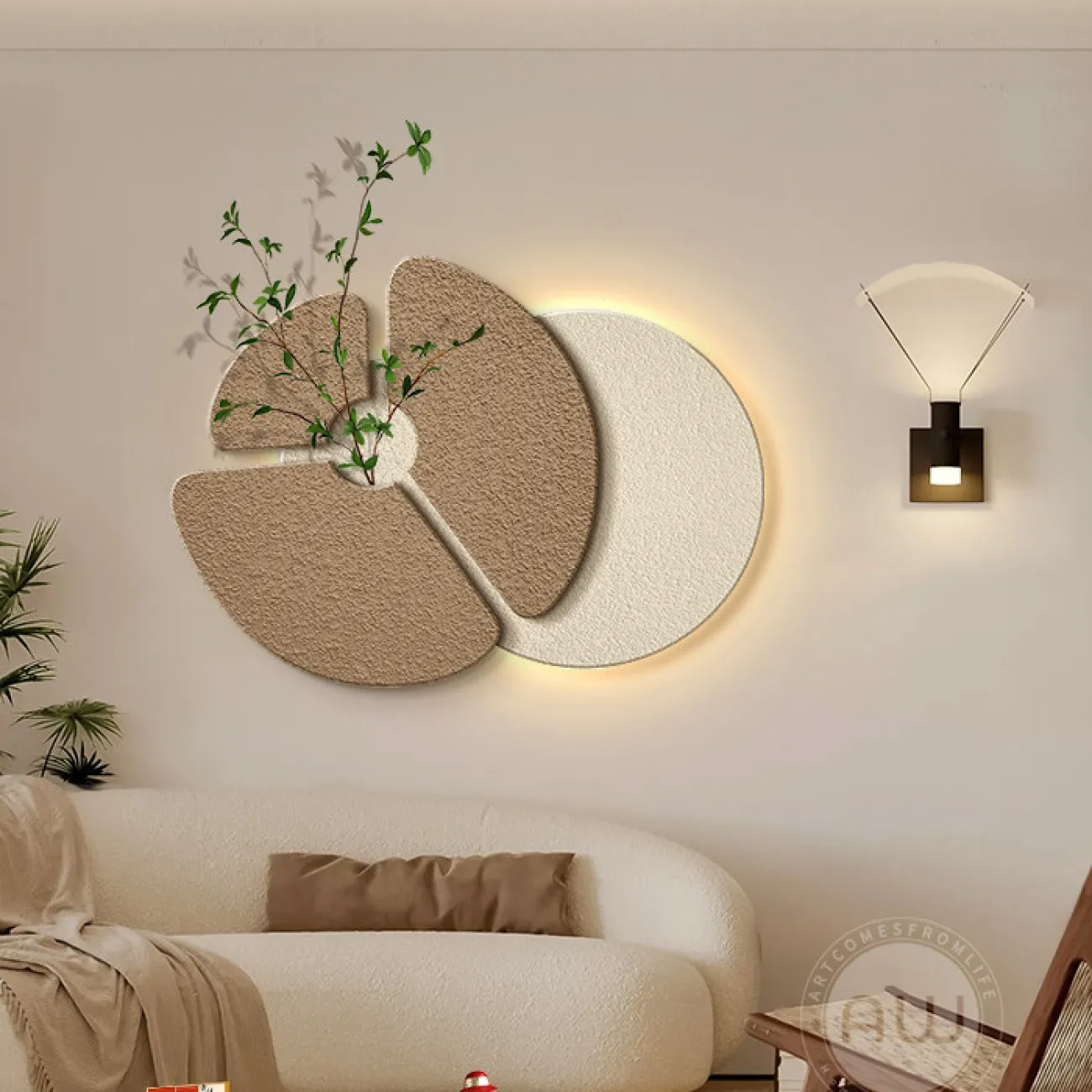 Трёхмерный  настенный декор с подсветкой  AW 37504-29