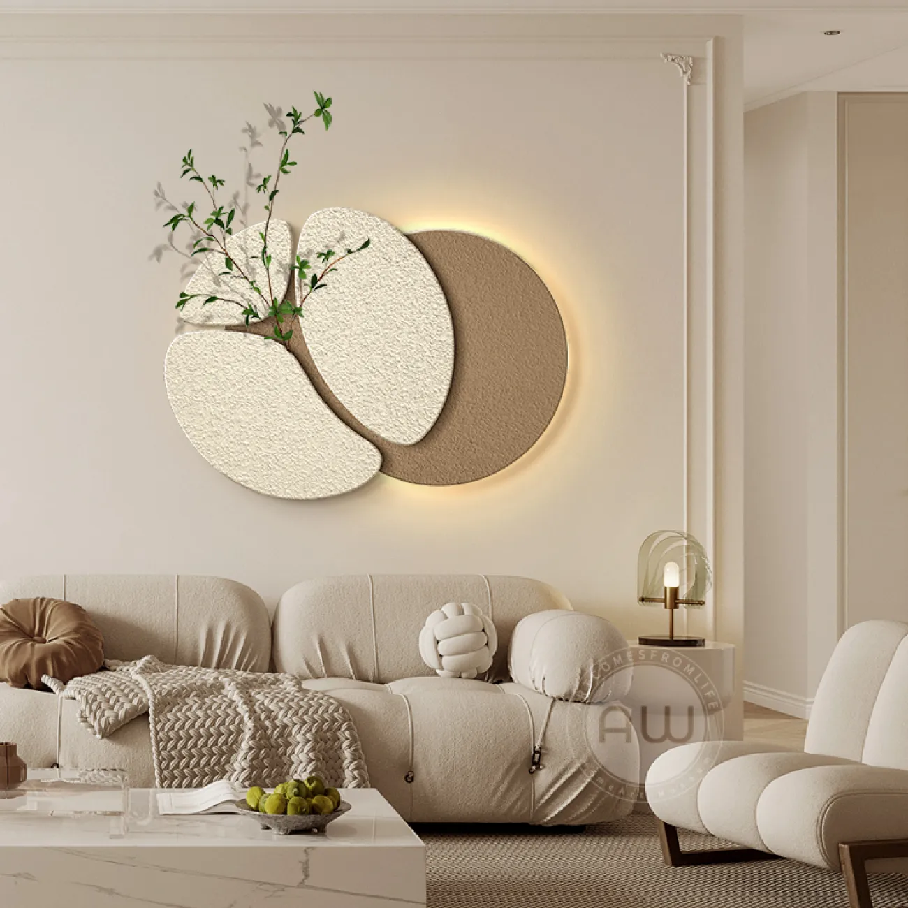 Трёхмерный  настенный декор с подсветкой  AW 37504-29