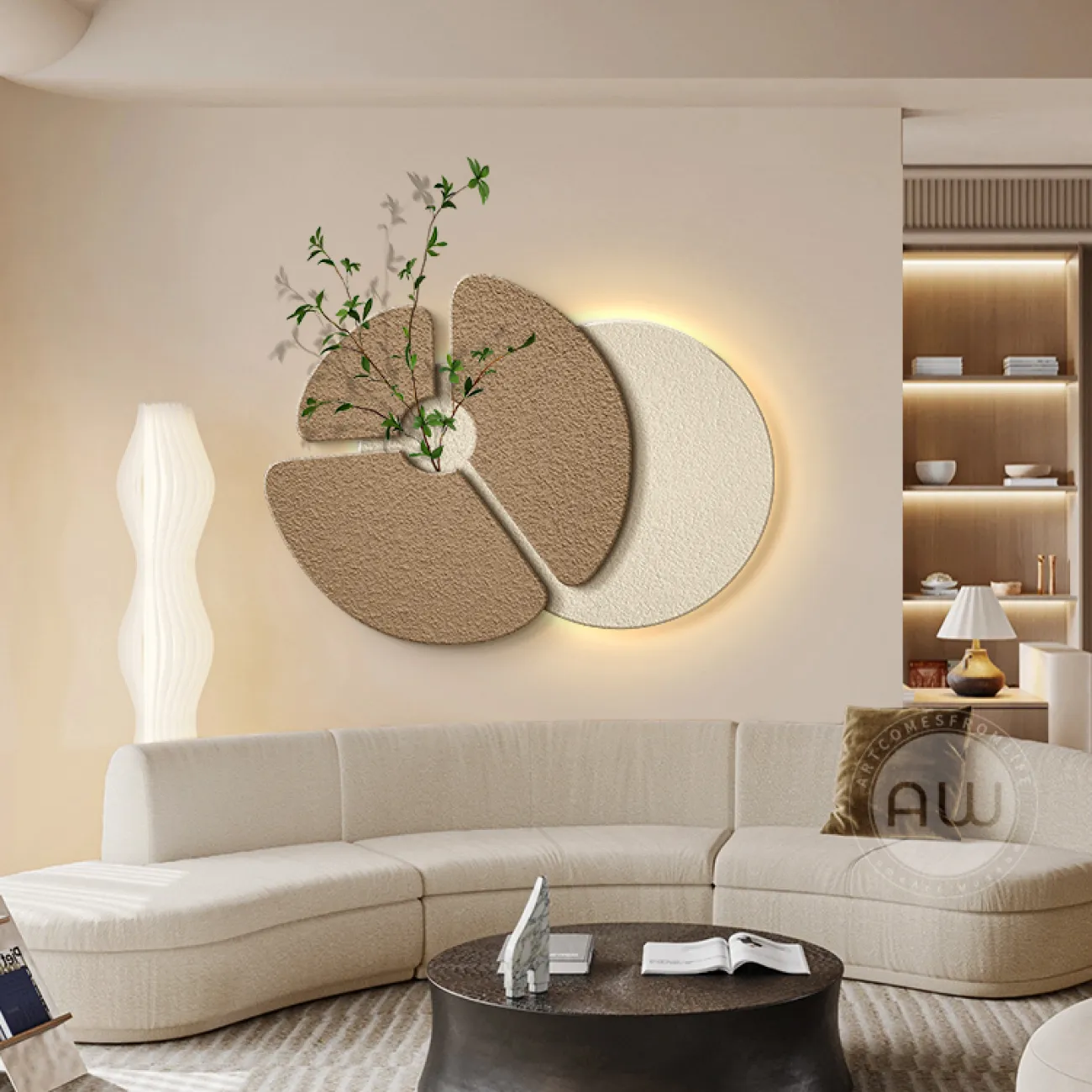 Трёхмерный  настенный декор с подсветкой  AW 37504-29