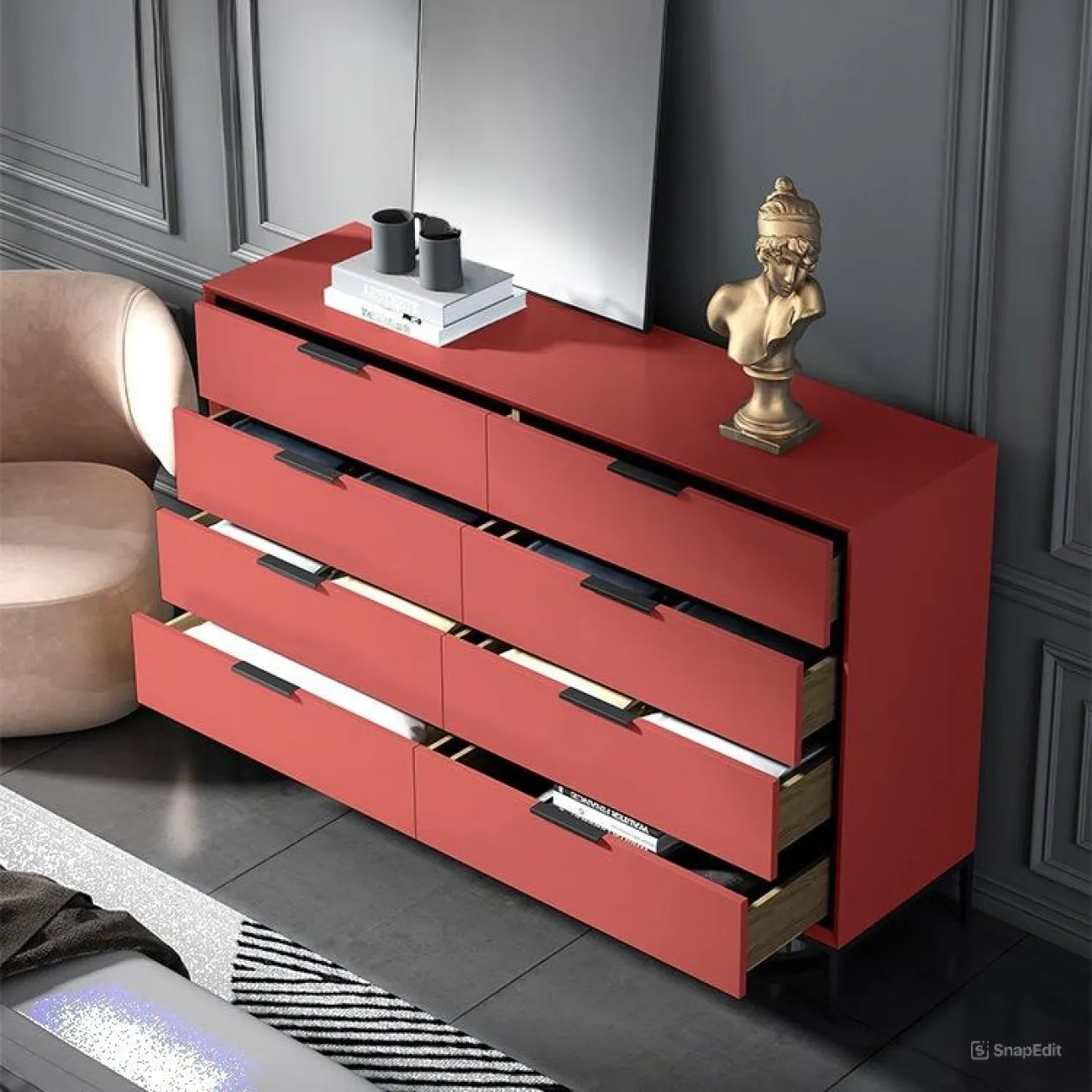 Современный роскошный комод из массива дерева HAOTAI 37507-29