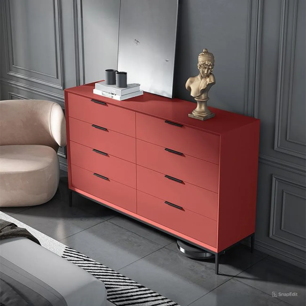 Современный роскошный комод из массива дерева HAOTAI 37507-29