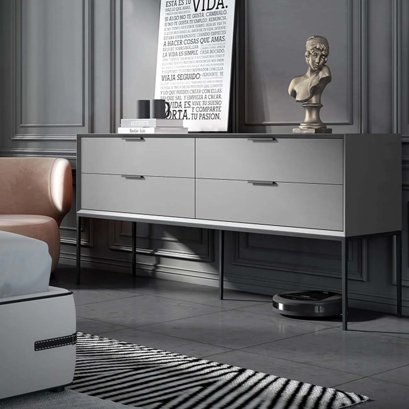 Итальянский минималистский комод HAOTAI 37508-29 Итальянский минималистский комод HAOTAI 37508-29