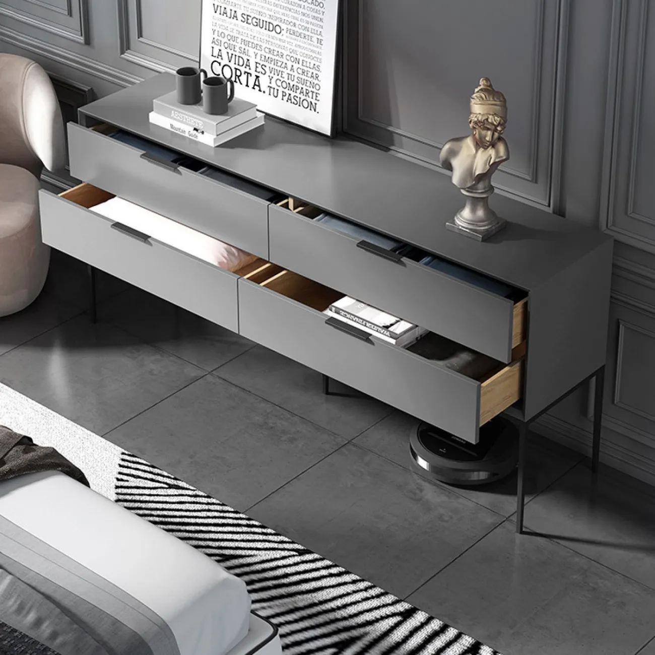 Итальянский минималистский комод HAOTAI 37508-29