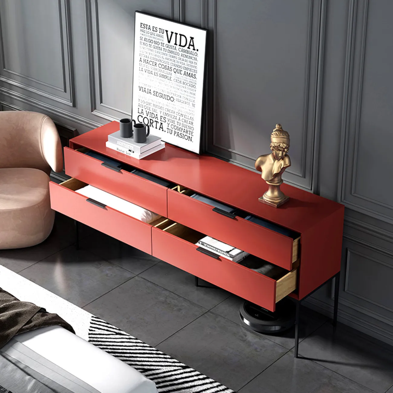 Роскошный комод из массива дерева HAOTAI 37509-29 Роскошный комод из массива дерева HAOTAI 37509-29