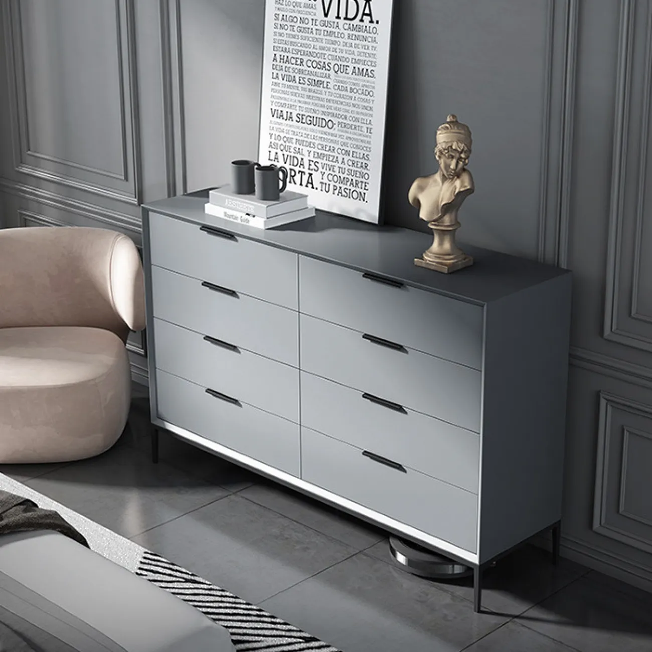 Итальянский минималистский комод HAOTAI 37510-29