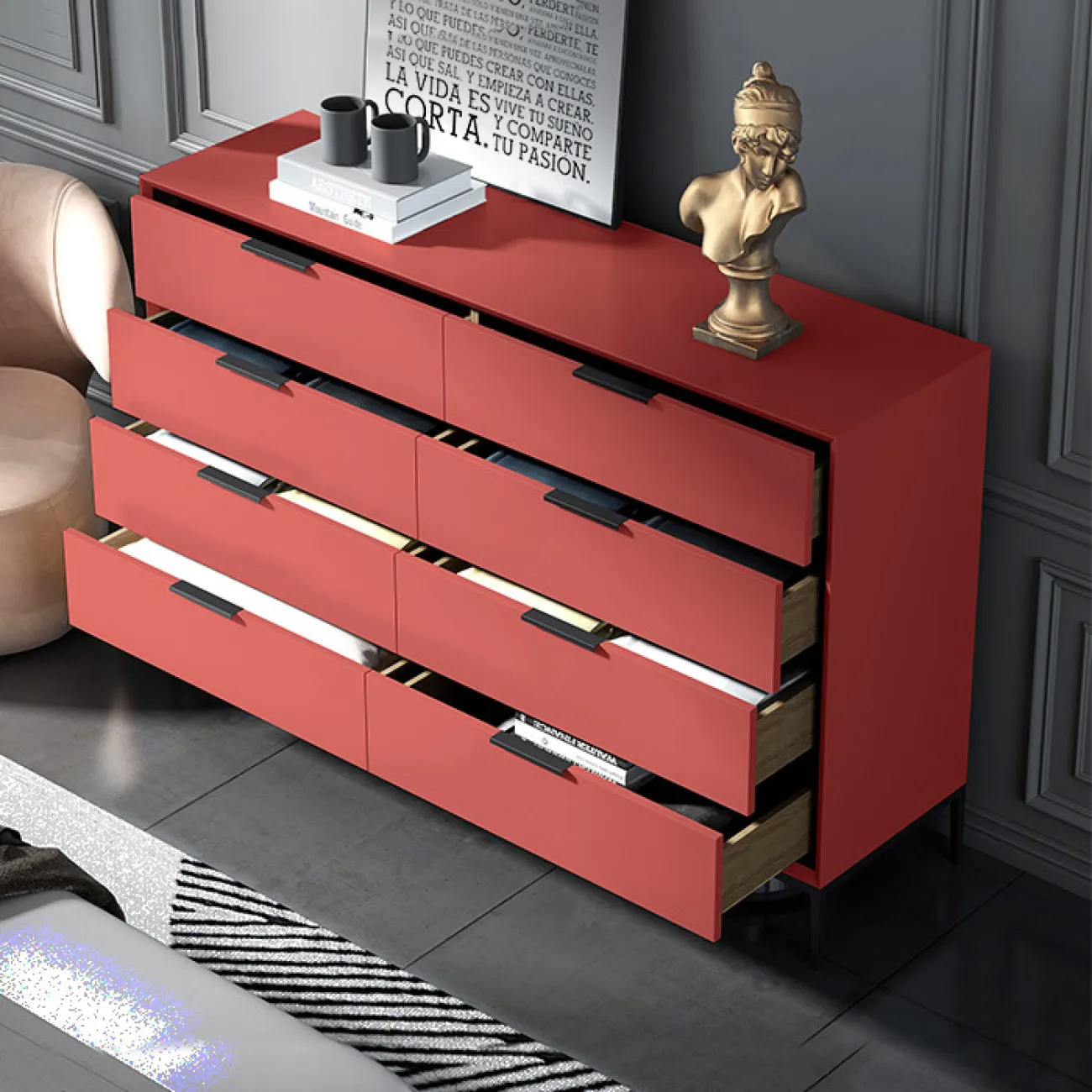 Итальянский минималистский комод HAOTAI 37510-29 Итальянский минималистский комод HAOTAI 37510-29