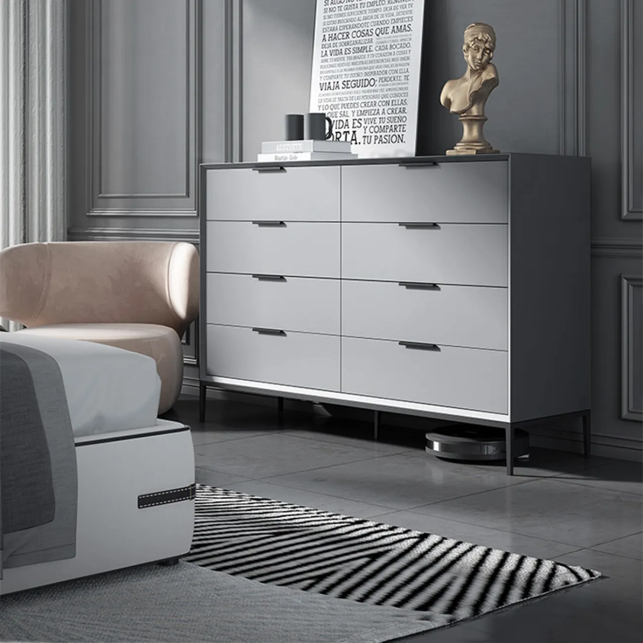 Итальянский минималистский комод HAOTAI 37510-29 Итальянский минималистский комод HAOTAI 37510-29