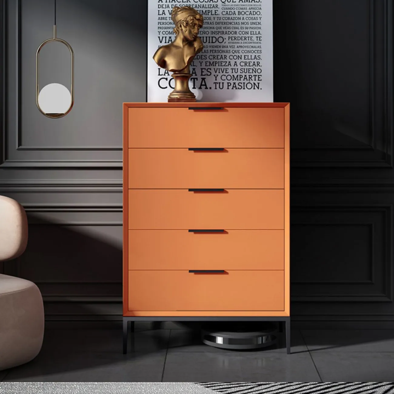 Итальянский минималистский лакированный комод HAOTAI 37511-29 Итальянский минималистский лакированный комод HAOTAI 37511-29