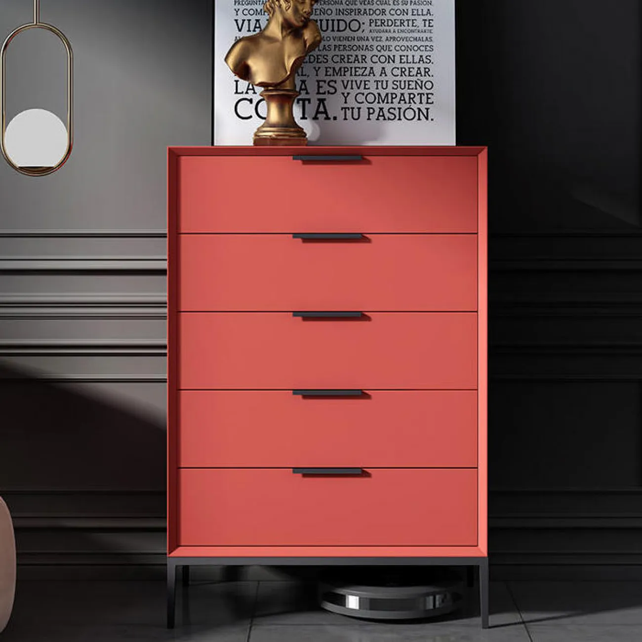 Итальянский минималистский лакированный комод HAOTAI 37511-29