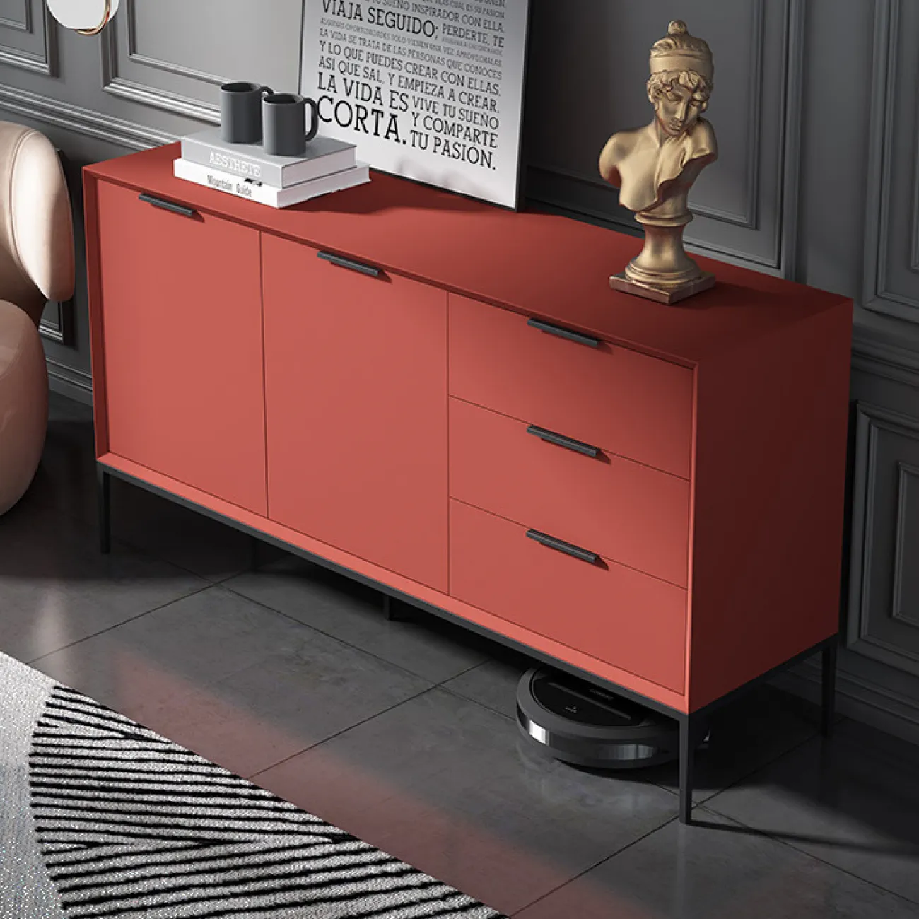 Итальянский комод из массива дерева HAOTAI 37512-29