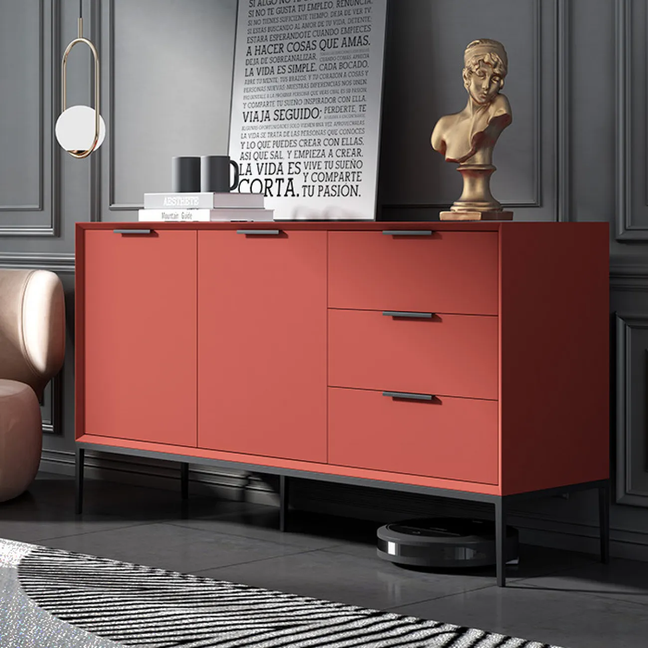 Итальянский комод из массива дерева HAOTAI 37512-29