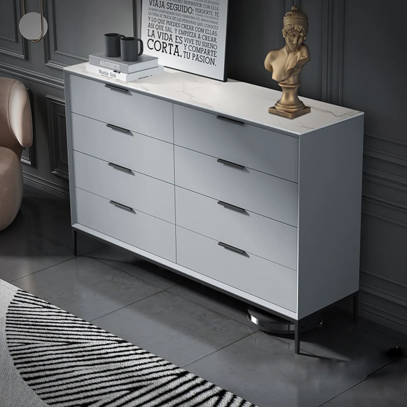 Роскошный комод из натурального камня HAOTAI 37515-29 Роскошный комод из натурального камня HAOTAI 37515-29