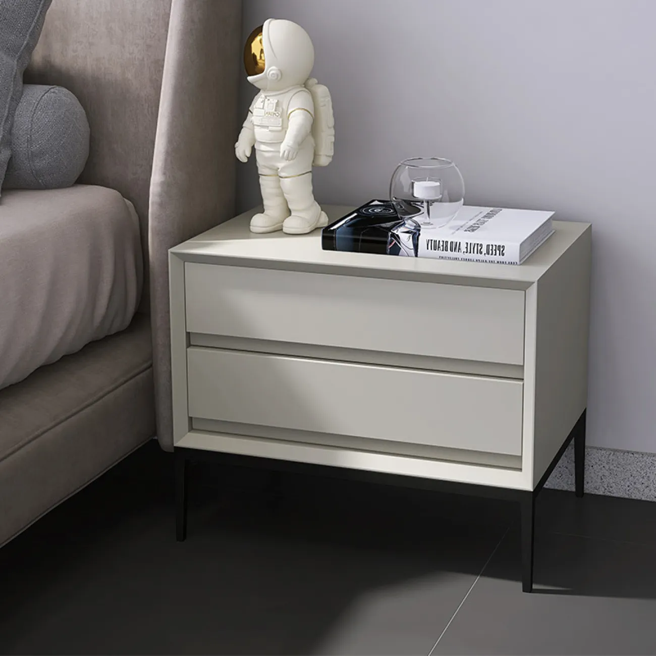 Современная прикроватная тумбочка из массива дерева HAOTAI 37516-29