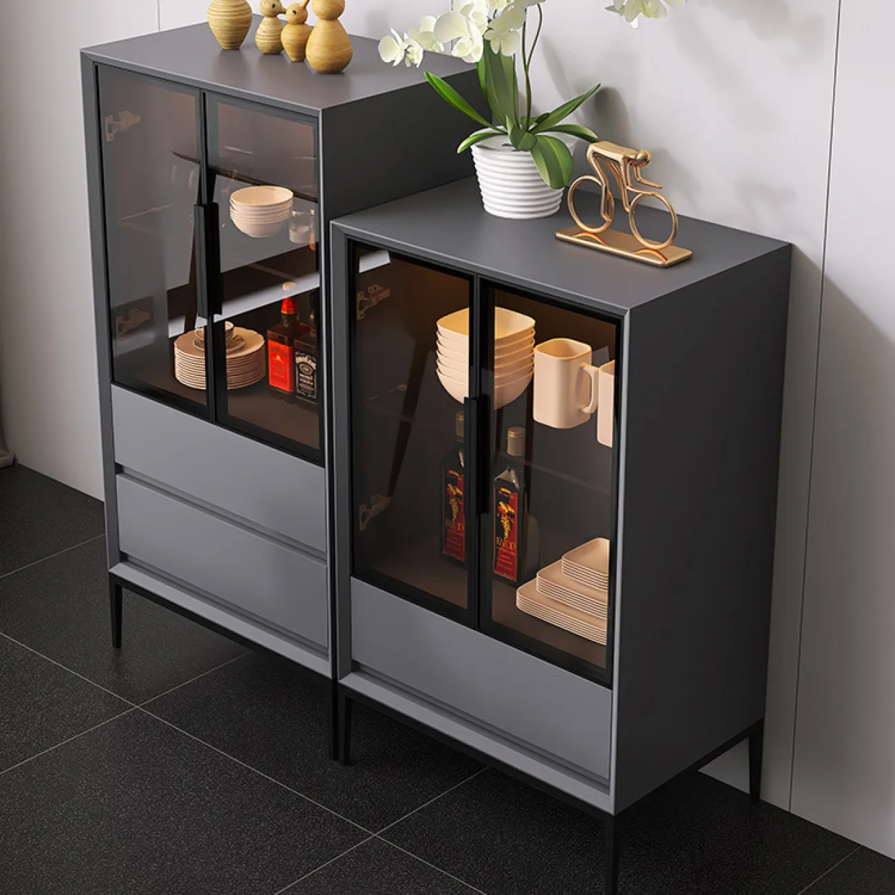 Лакированный винный шкаф из массива дерева HAOTAI 37517-29 Лакированный винный шкаф из массива дерева HAOTAI 37517-29