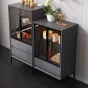 Лакированный  винный шкаф из массива дерева HAOTAI 37517-29