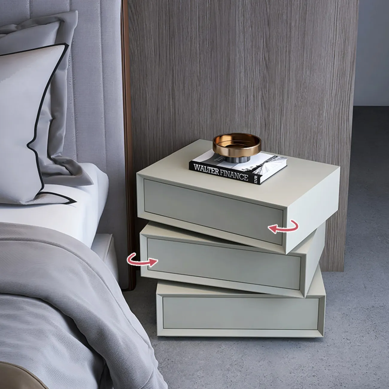 Дизайнерская прикроватная тумбочка HAOTAI 37518-29