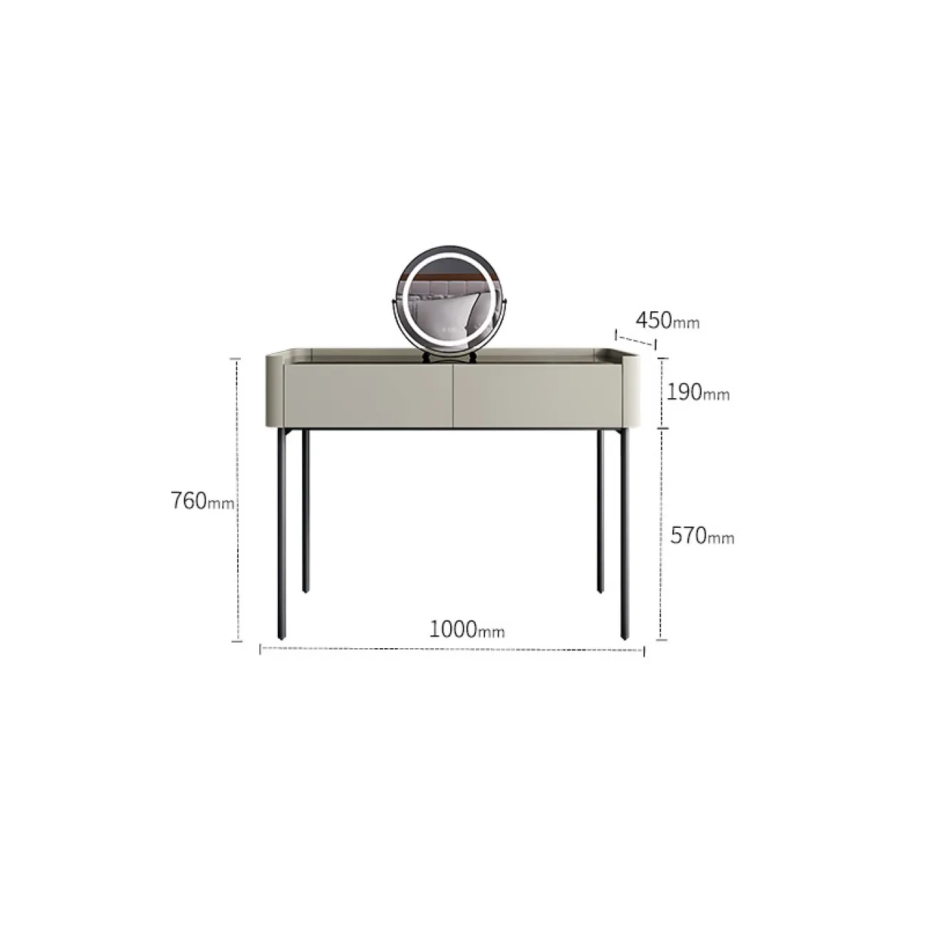 Роскошный туалетный столик с подсветкой HAOTAI 37520-29