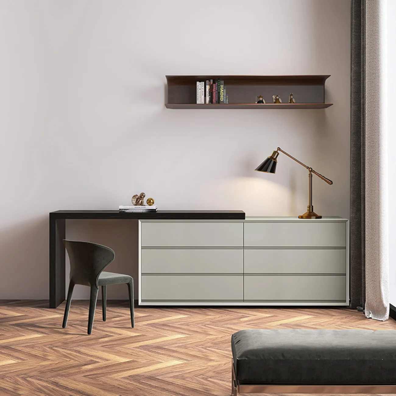 Письменный стол и комод в одном HAOTAI 37523-29