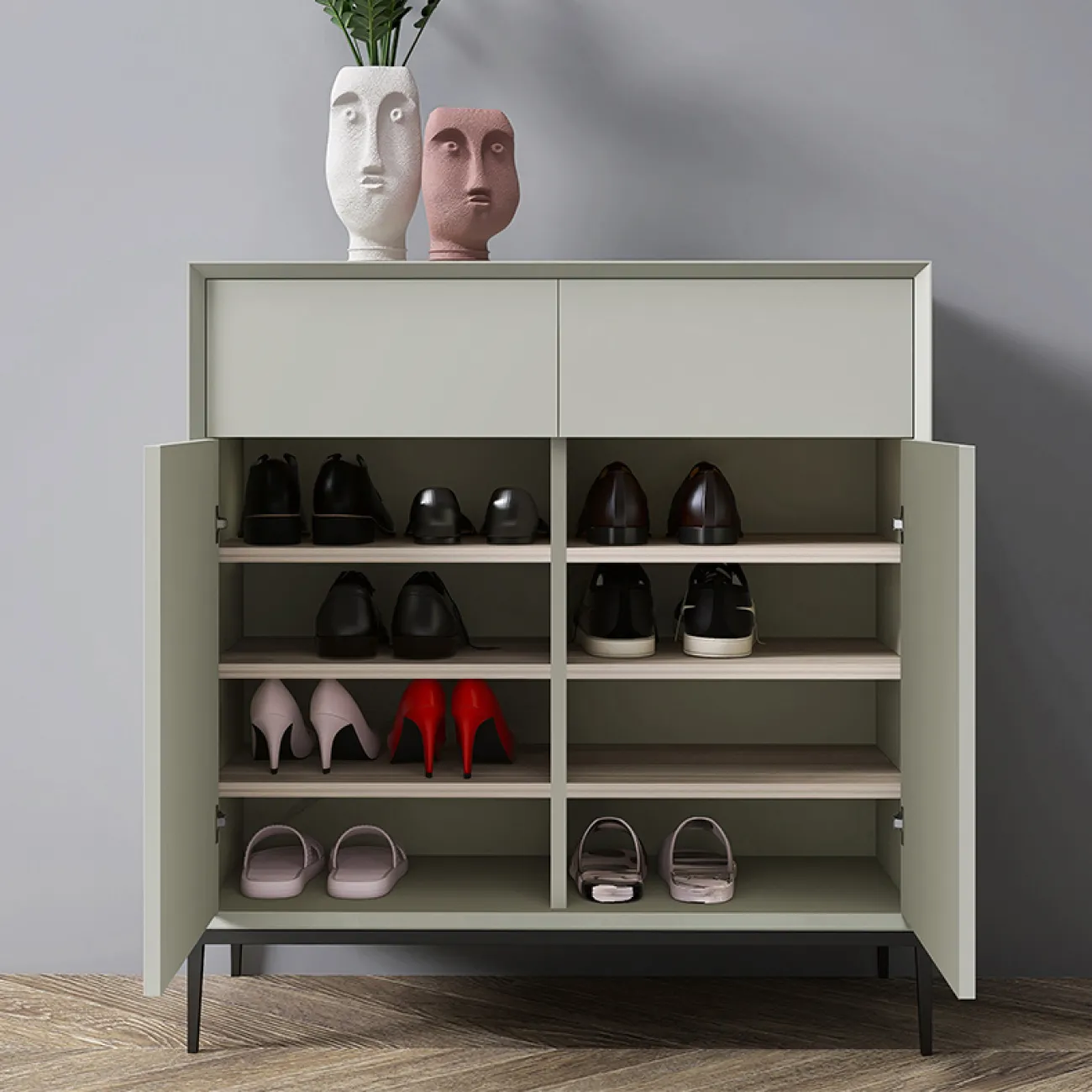 Итальянский минималистский шкаф для обуви HAOTAI 37524-29