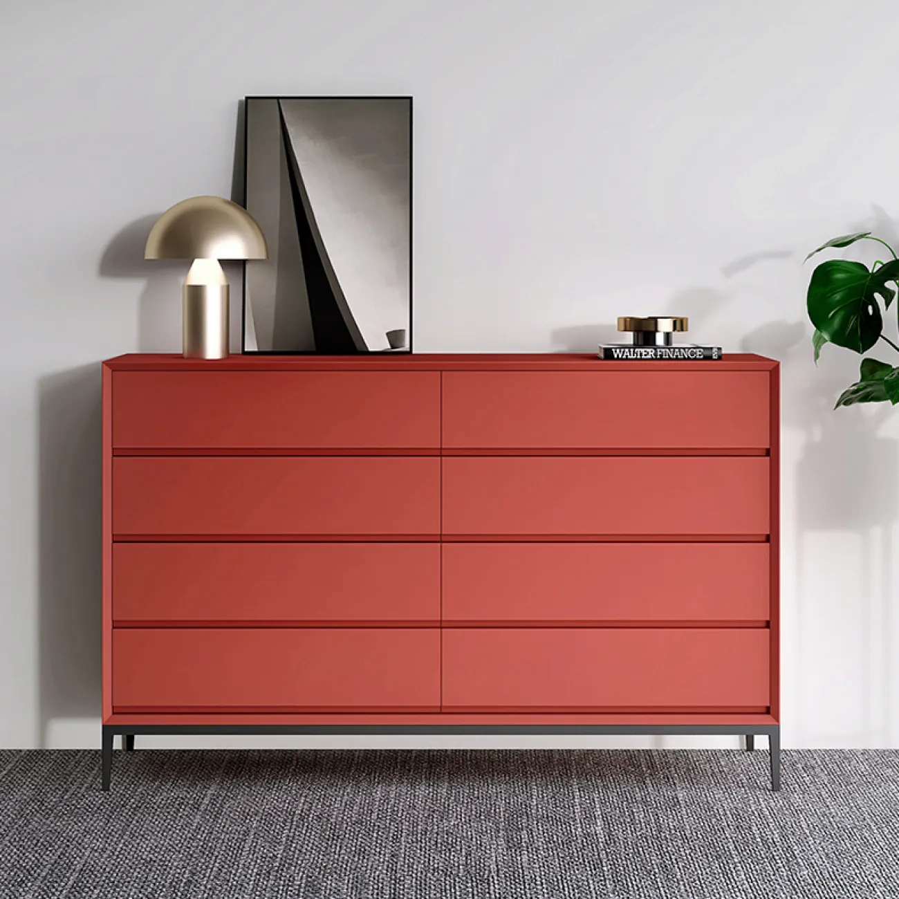 Современный минималистский комод из массива HAOTAI 37525-29