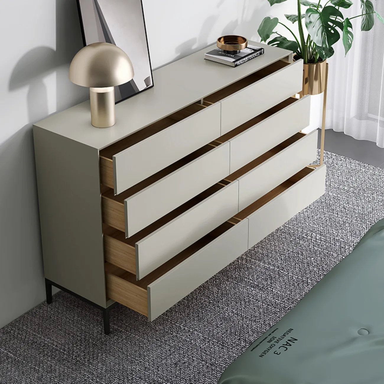 Современный минималистский комод из массива HAOTAI 37525-29