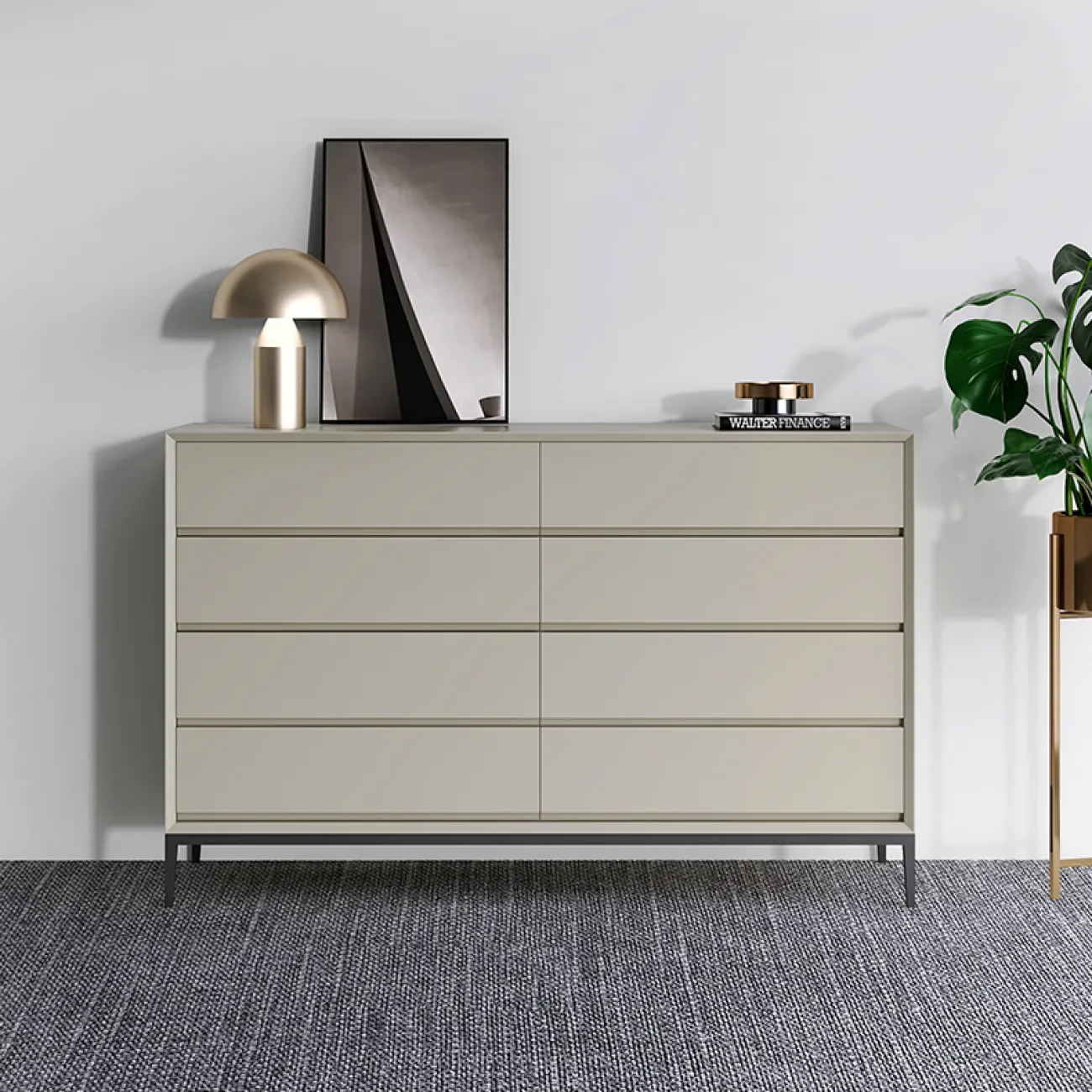 Современный минималистский комод из массива HAOTAI 37525-29