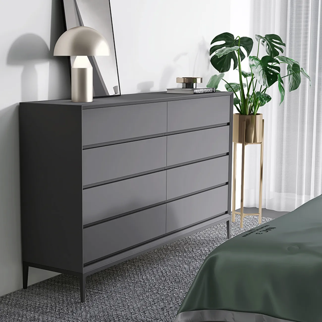 Современный минималистский комод из массива HAOTAI 37525-29