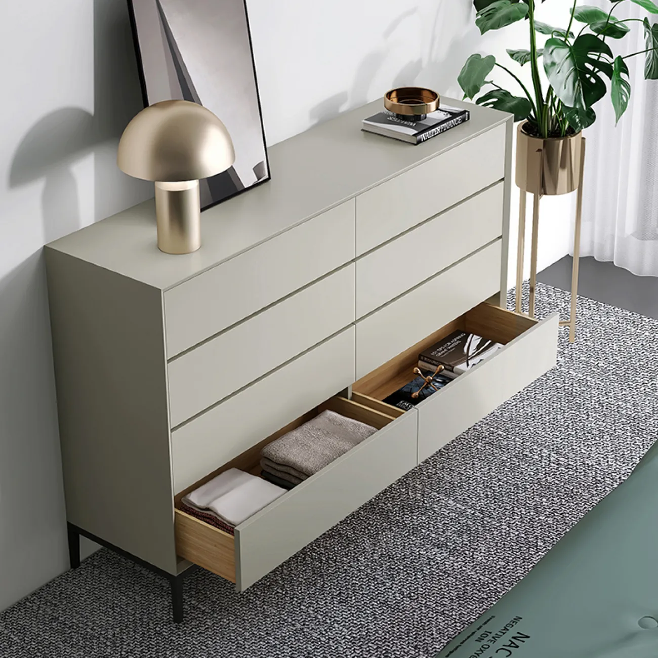 Современный минималистский комод из массива HAOTAI 37525-29