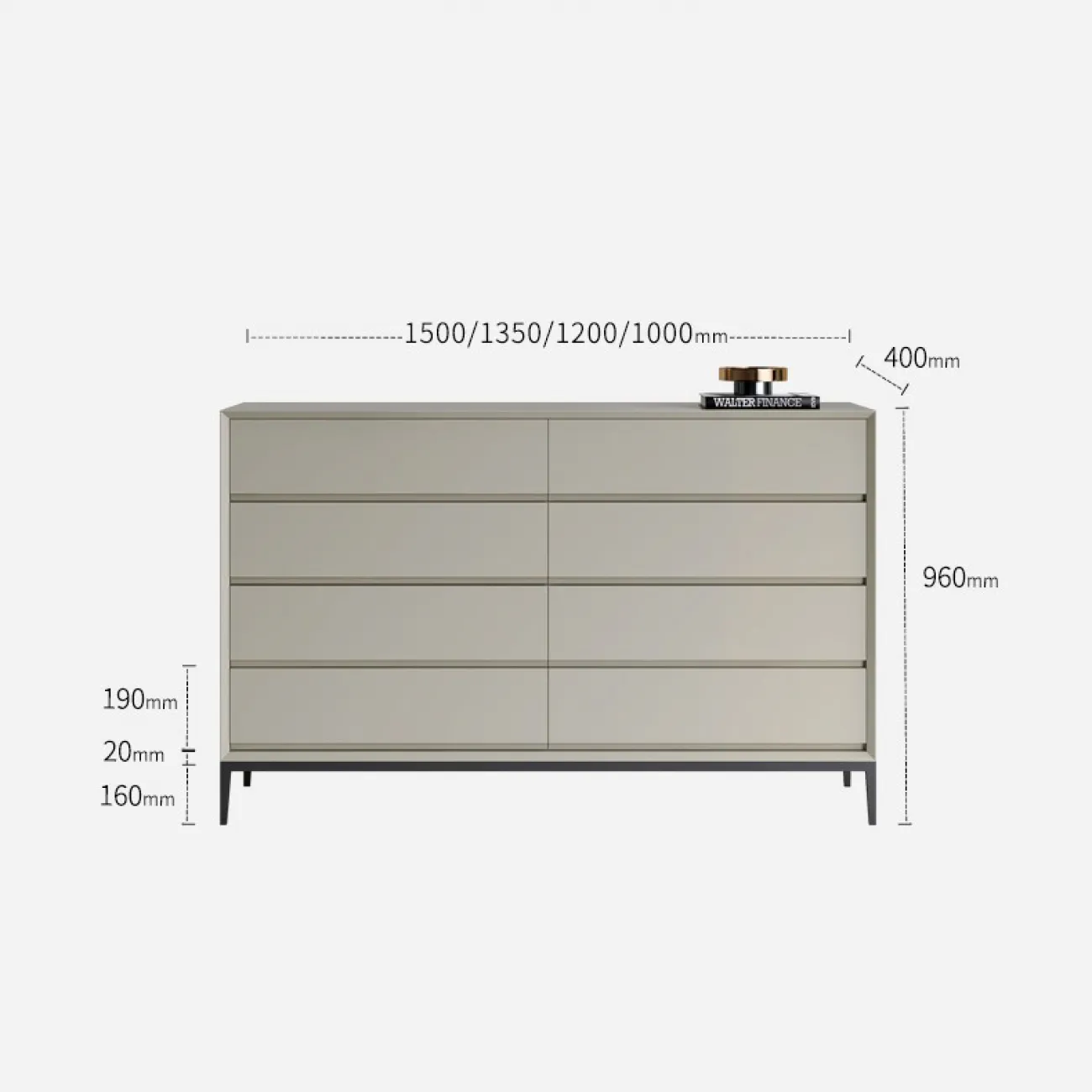 Современный минималистский комод из массива HAOTAI 37525-29