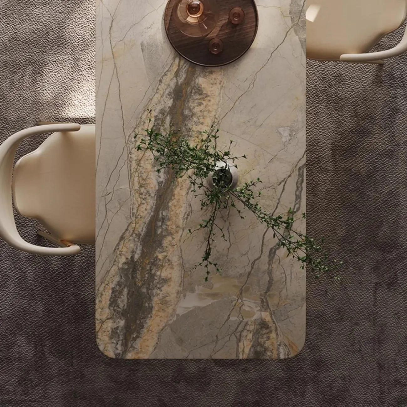 Роскошный прямоугольный обеденный стол из каменной плиты BANG 36022-29