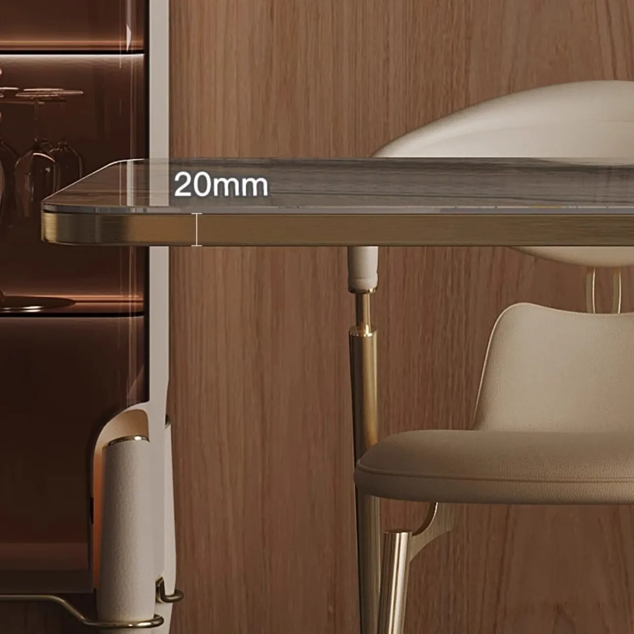 Роскошный прямоугольный обеденный стол из каменной плиты BANG 36022-29