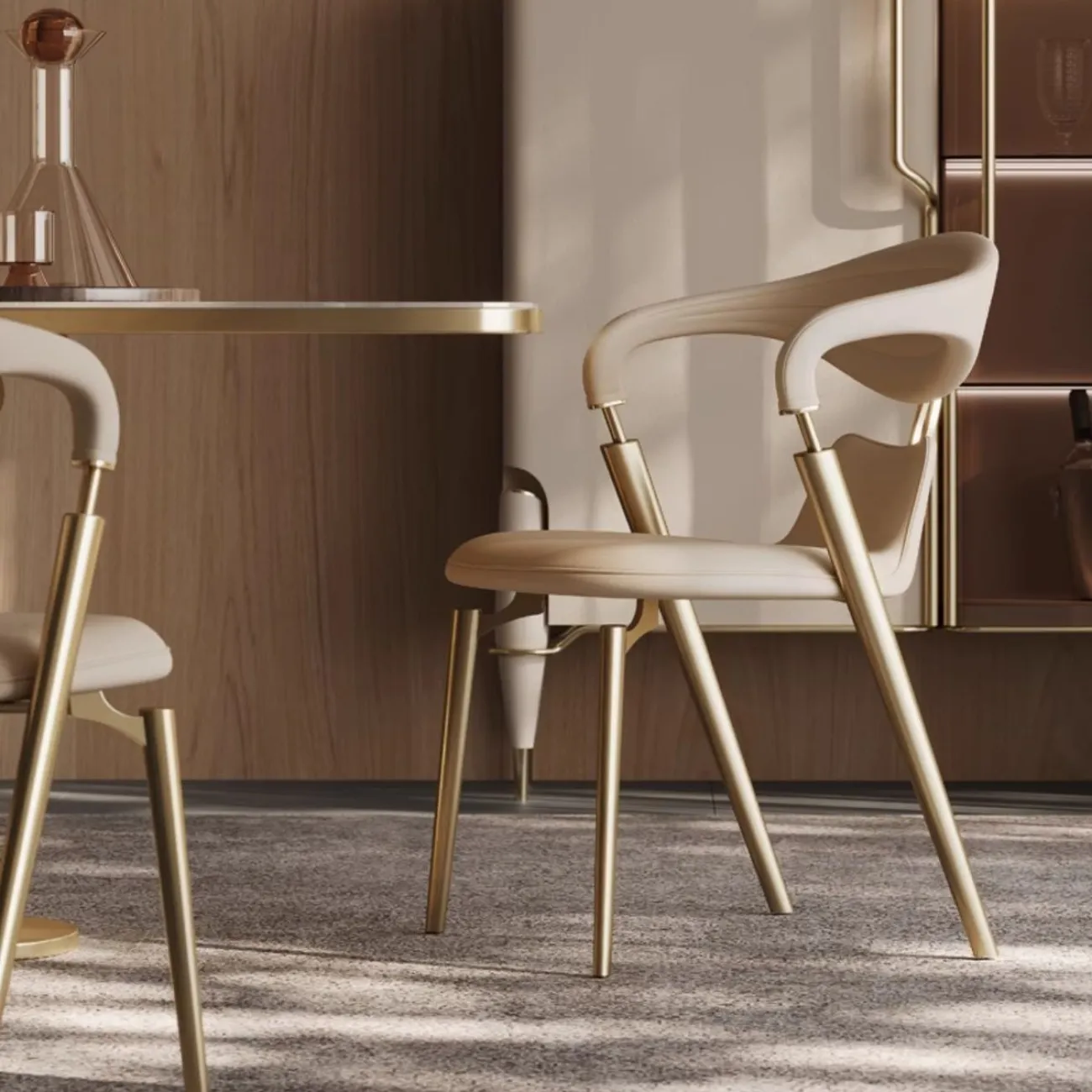 Роскошный прямоугольный обеденный стол из каменной плиты BANG 36022-29