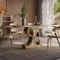 Роскошный прямоугольный обеденный стол из каменной плиты BANG 36022-29