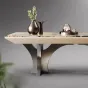 Роскошный каменный обеденный стол из нержавеющей стали BANG 36024-29