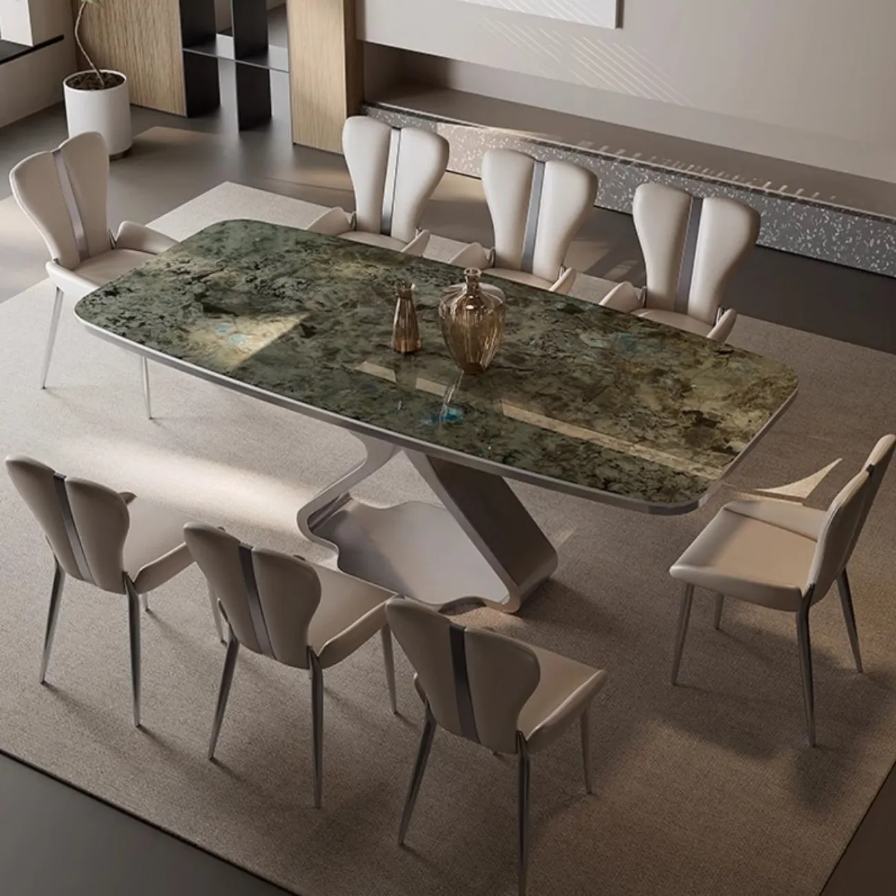 Роскошный обеденный стол из мрамора BANG 36025-29