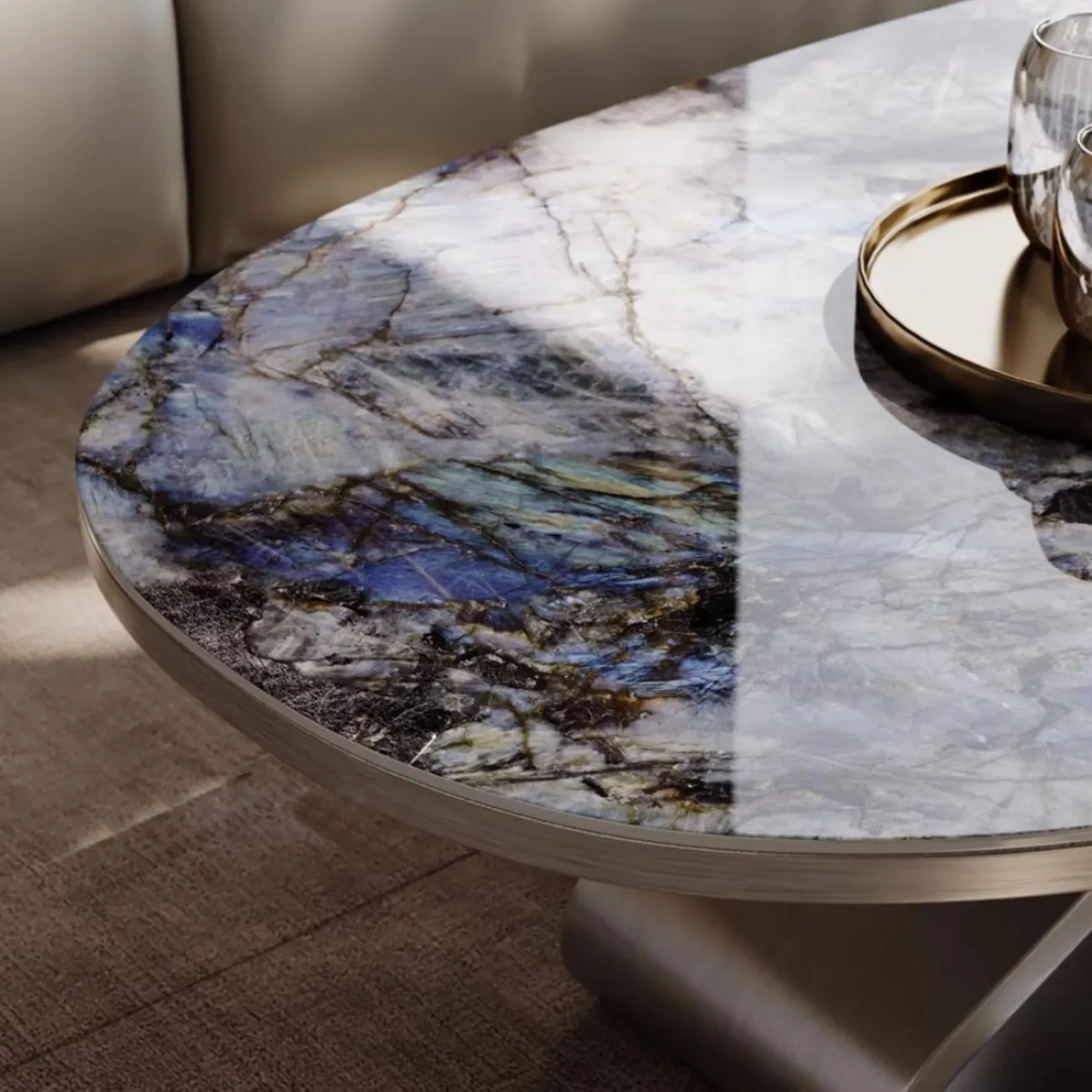 Роскошный журнальный столик из натурального камня BANG 36026-29